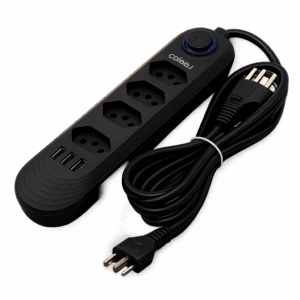 Torre de Tomadas com USB – Extensão Elétrica 2m (Bivolt)